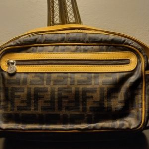 Vintage FENDI Brown Tan  Crossbody Bag